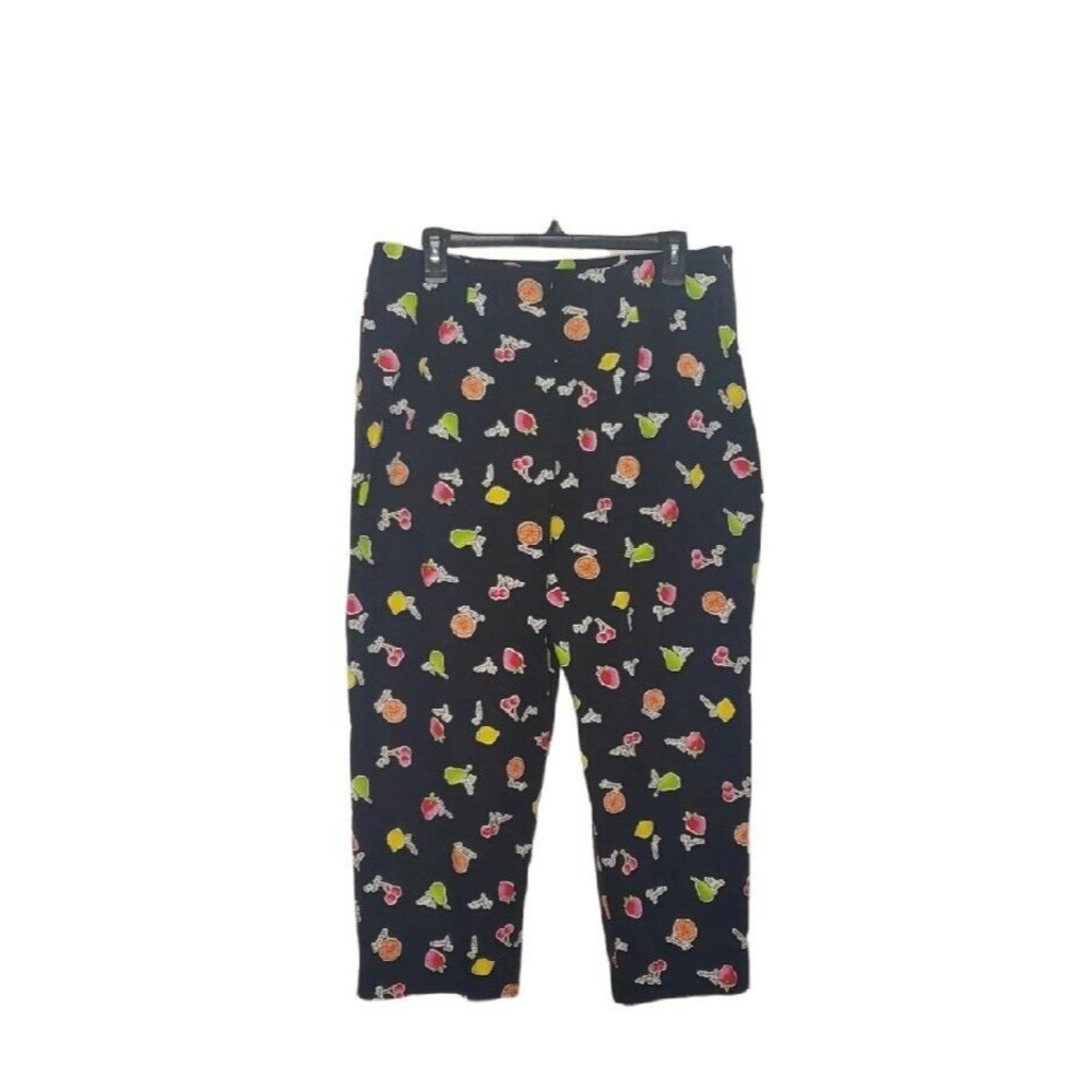 Briggs NY Womens Plus Size 15W Capri Pants Stretch Comfort Tropical Fruit